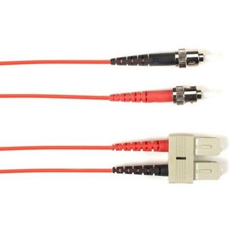 Black Box Om1 62.5-Micron Multimode Fiber Optic Patch Cable - Lszh, St-Sc, Red,  FOLZH62-010M-STSC-RD